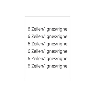 Zusatztafel weiss ohne Text