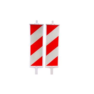 Leitbake schraffiert rot, weiss Sicherheitsbake