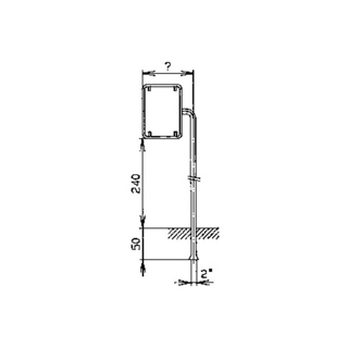 Ständer mit seitl. Rohrrahmen für rechteck. Signal