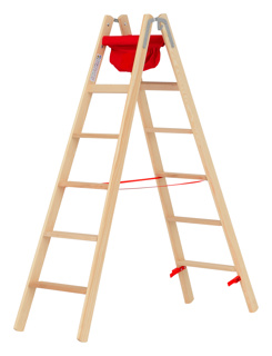 Holz-Stufenstehleiter