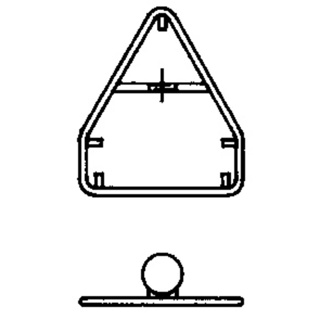 Rohrrahmen m.zentr.Bandbride für komb.Dreiecksigna