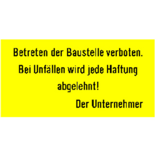 Signal 15.01 Betreten der Baustelle verboten