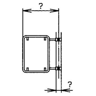 Rohrrahmen m.seitl. Rohrsch. für rechteckige Signa