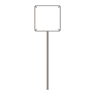 Ständer mit Rohrrahmen für Vierecksignal