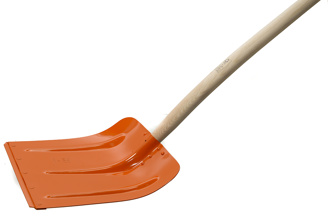 Schneeschaufel alu, AT, mit Stahlkante, angestielt