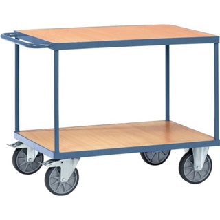 Tischwagen 2 Ladeflächen taubenblau