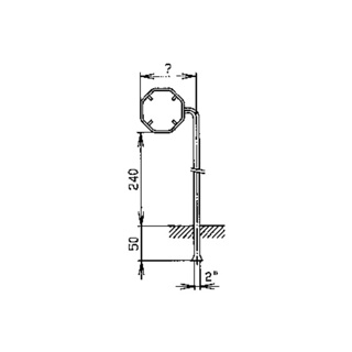 Ständer mit seitl. Rohrrahmen für STOP-Signale