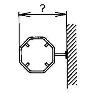 Rohrrahmen mit Wandplatte für STOP-Signale