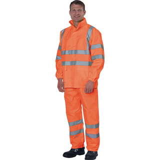 Regenjacke Warnschutz orange