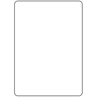 Signaltafel weiss abgerundete Ecken: ohne Text