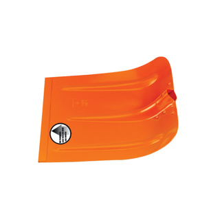 Schneeschaufel alu, orange, Stahlkante
