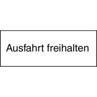 Signal 10.004 Zusatztafel Ausfahrt freihalten