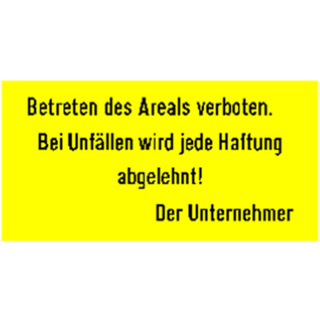 Signal 15.04 Betreten des Areals verboten