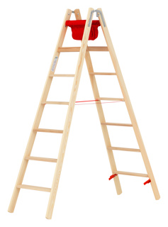 Holz-Stufenstehleiter